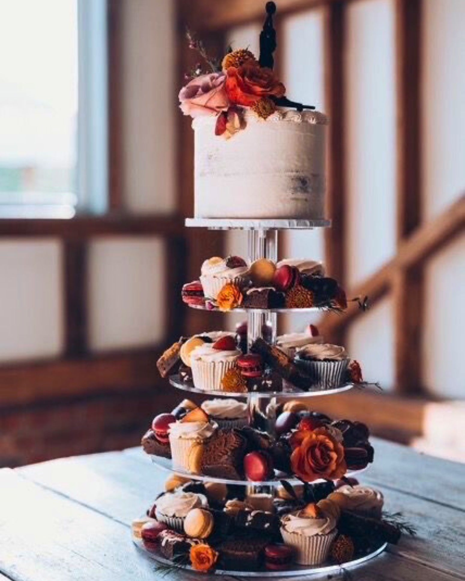 Ultra Adjustable 8 Tier Acrylic Cupcake Display Stand - Prop Options