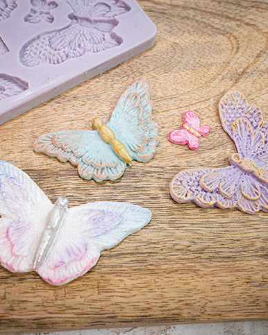 Brush Embroidery Butterflies Silicone Mould