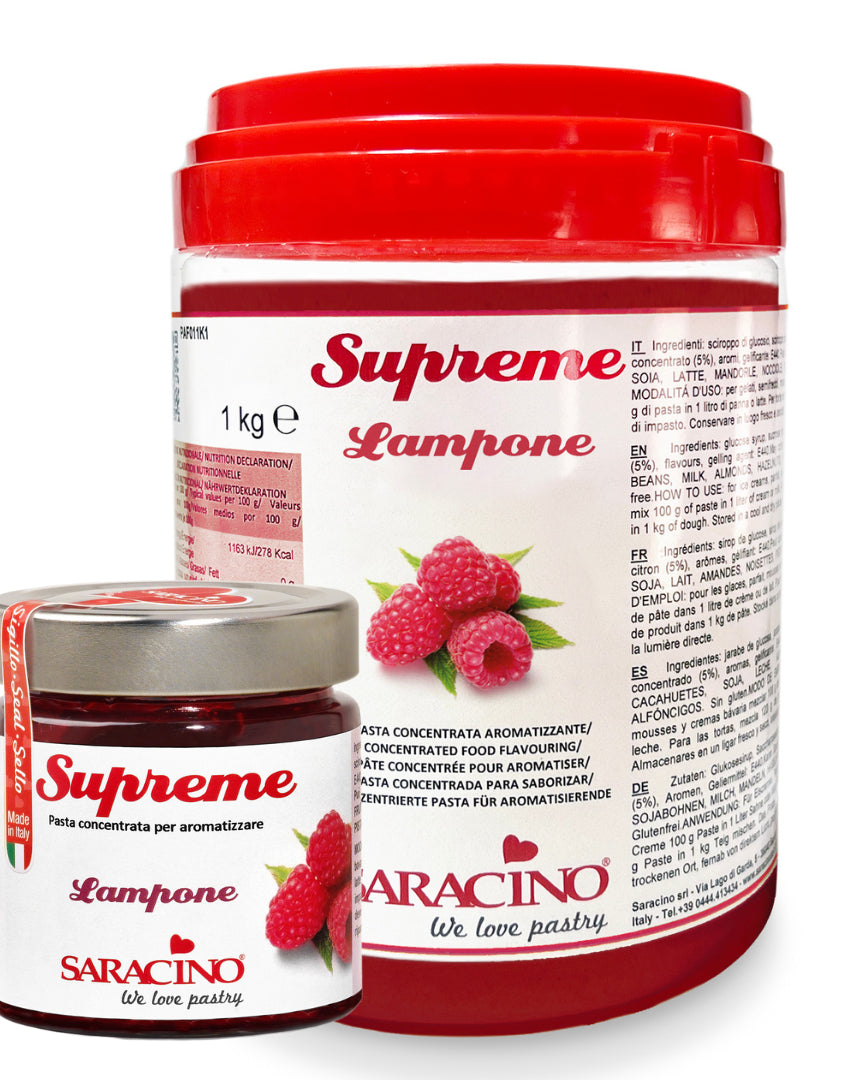 Saracino Raspberry Food Flavor Paste - 200g & 1kg Tub