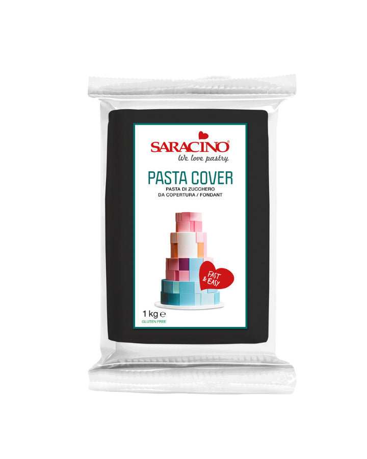 Saracino Black pasta cover packaging on a white background
