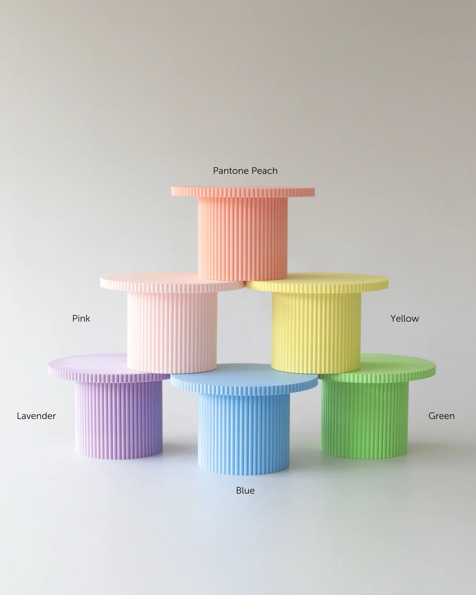 Round 30mm Reeded Cake Spacer - Prop Options
