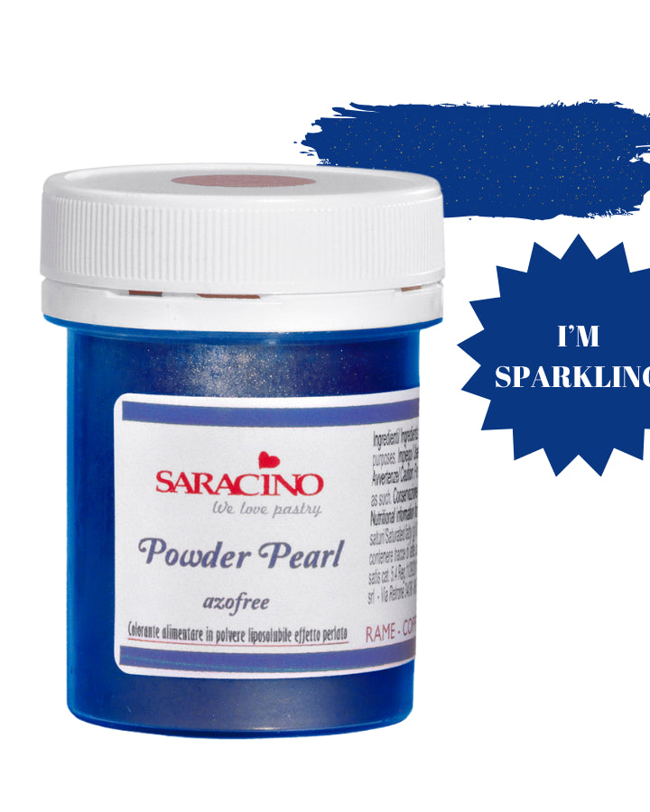 Edible Metallic Lustre Powder for Cake Decorating - Pearl Blue
