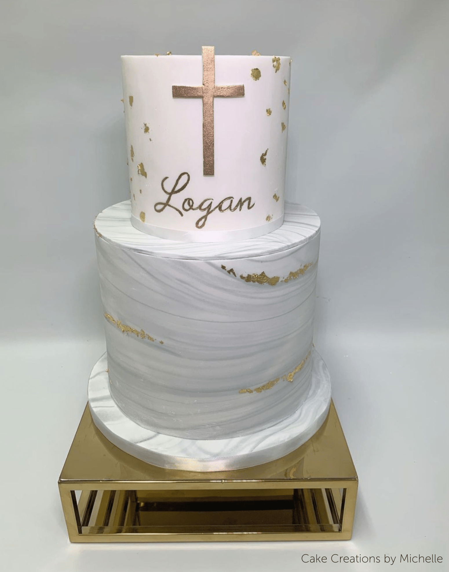 10" Rectangle Metallic Cake Separator - Prop Options