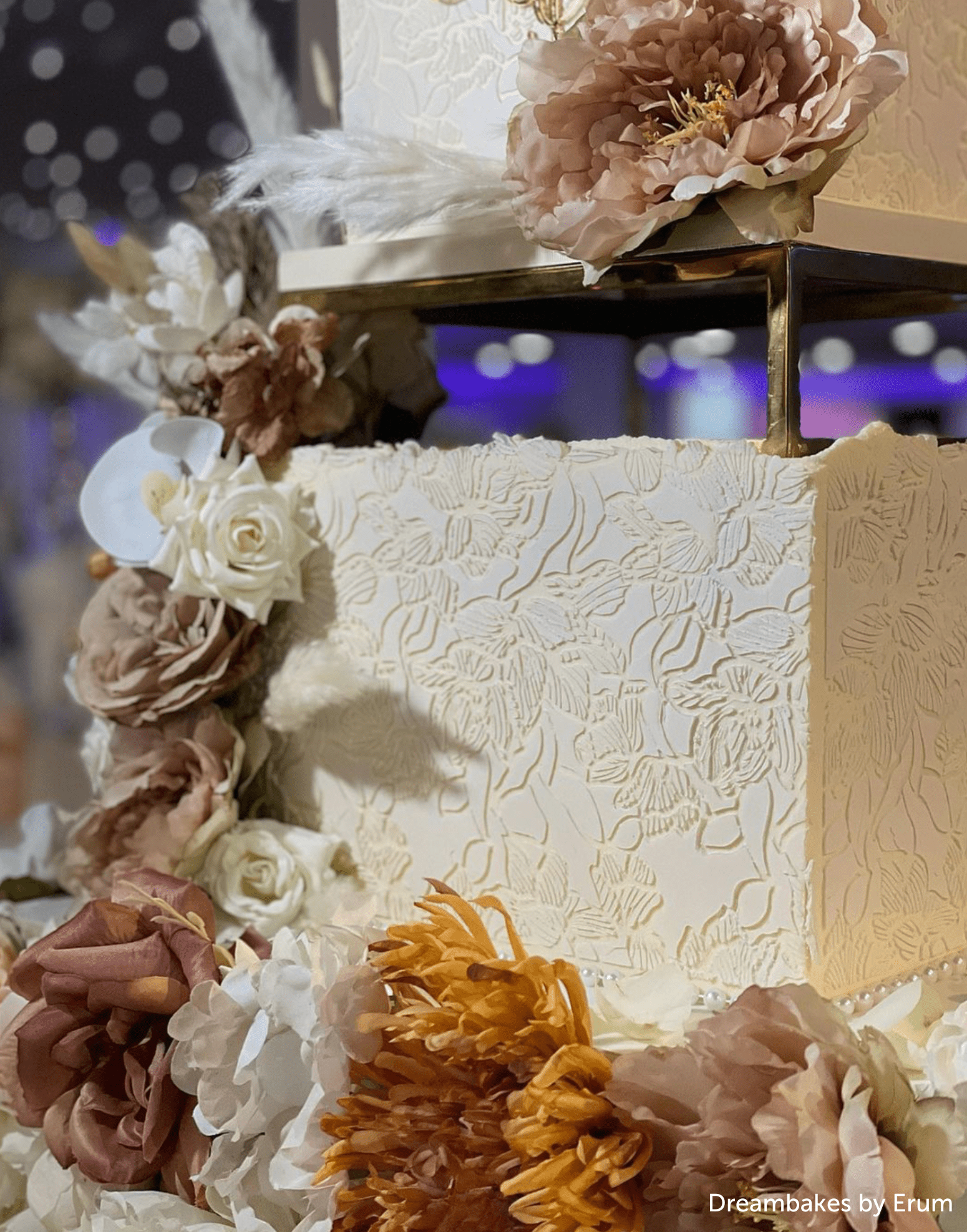 10" Rectangle Metallic Cake Separator - Prop Options