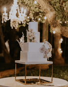 14" Square Metallic Plinth - Prop Options
