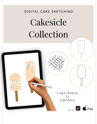 Digital Cake Sketching - Cakesicle Procreate Stamps - Prop Options