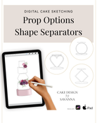 Digital Cake Sketching - Geometric - Cake Separators - Procreate Stamps - Prop Options