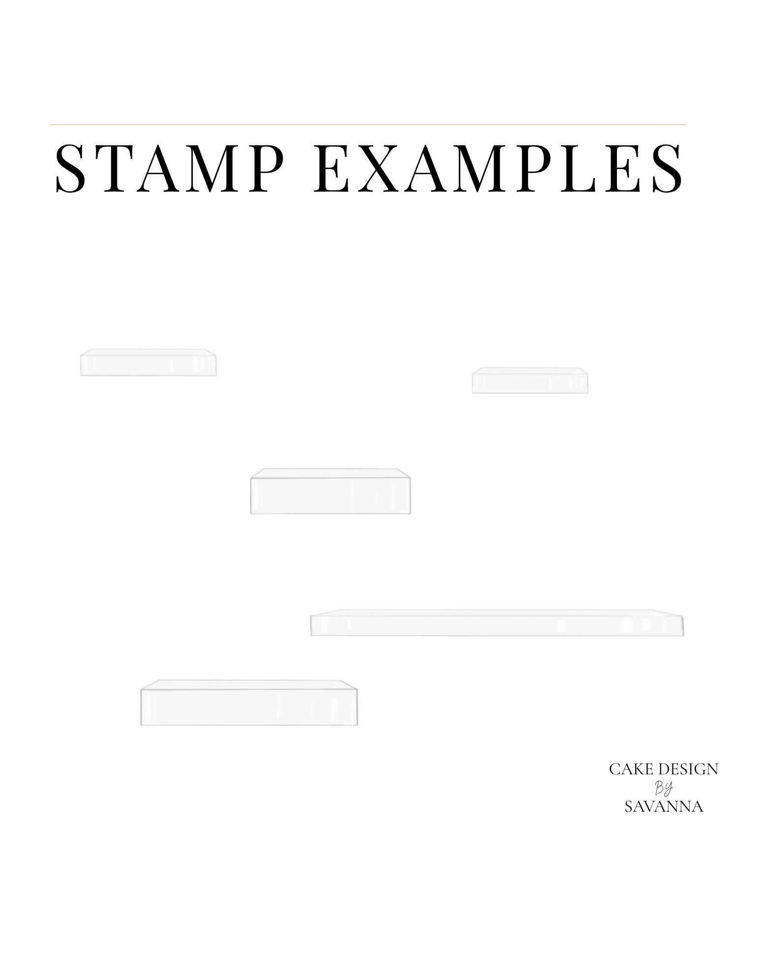Square acrylic cake spacer Procreate stamp for digital cake sketching, preview 3 – Cake Design by Savanna