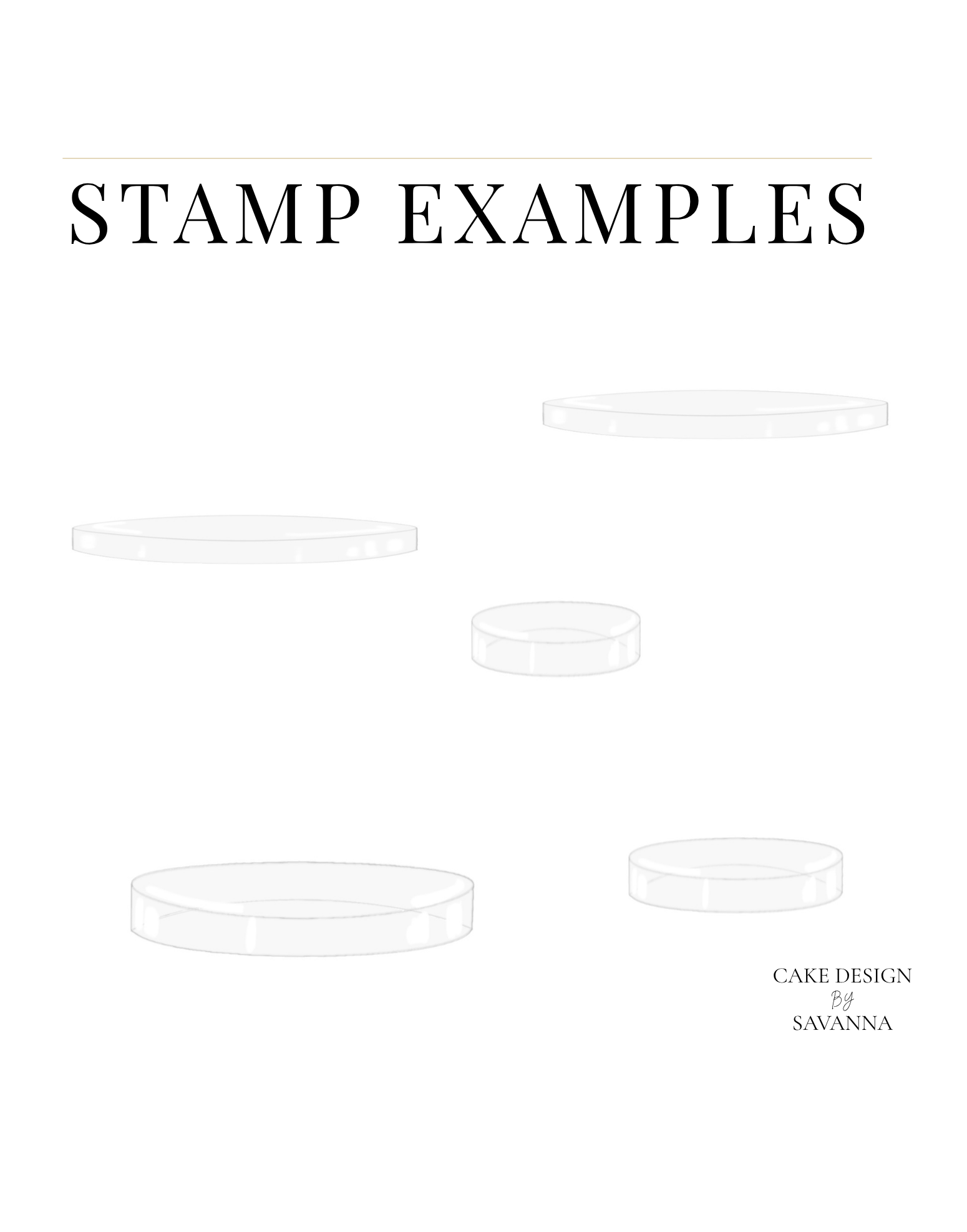 Round acrylic cake spacer Procreate stamp for digital cake sketching, preview 3 – Cake Design by Savanna