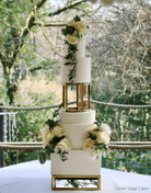 6" Round Metallic Cake Separator - Prop Options