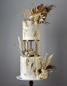 6" Round Metallic Cake Separator - Prop Options