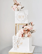 6" Square Metallic Cake Separator - Prop Options