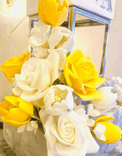 6" Square Metallic Cake Separator - Prop Options