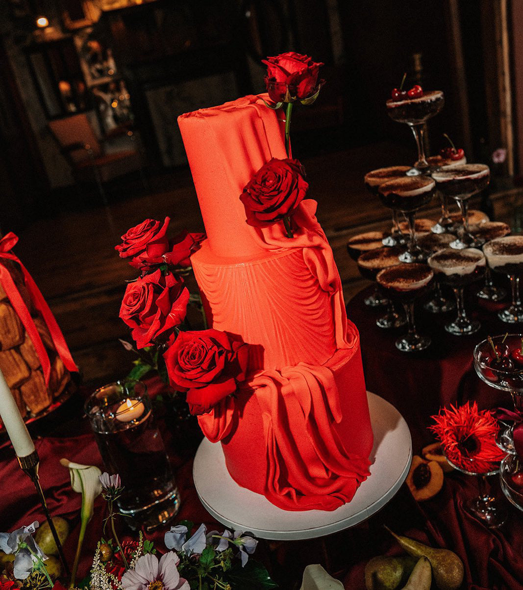 Drape Tier Cake Separator - Prop Options