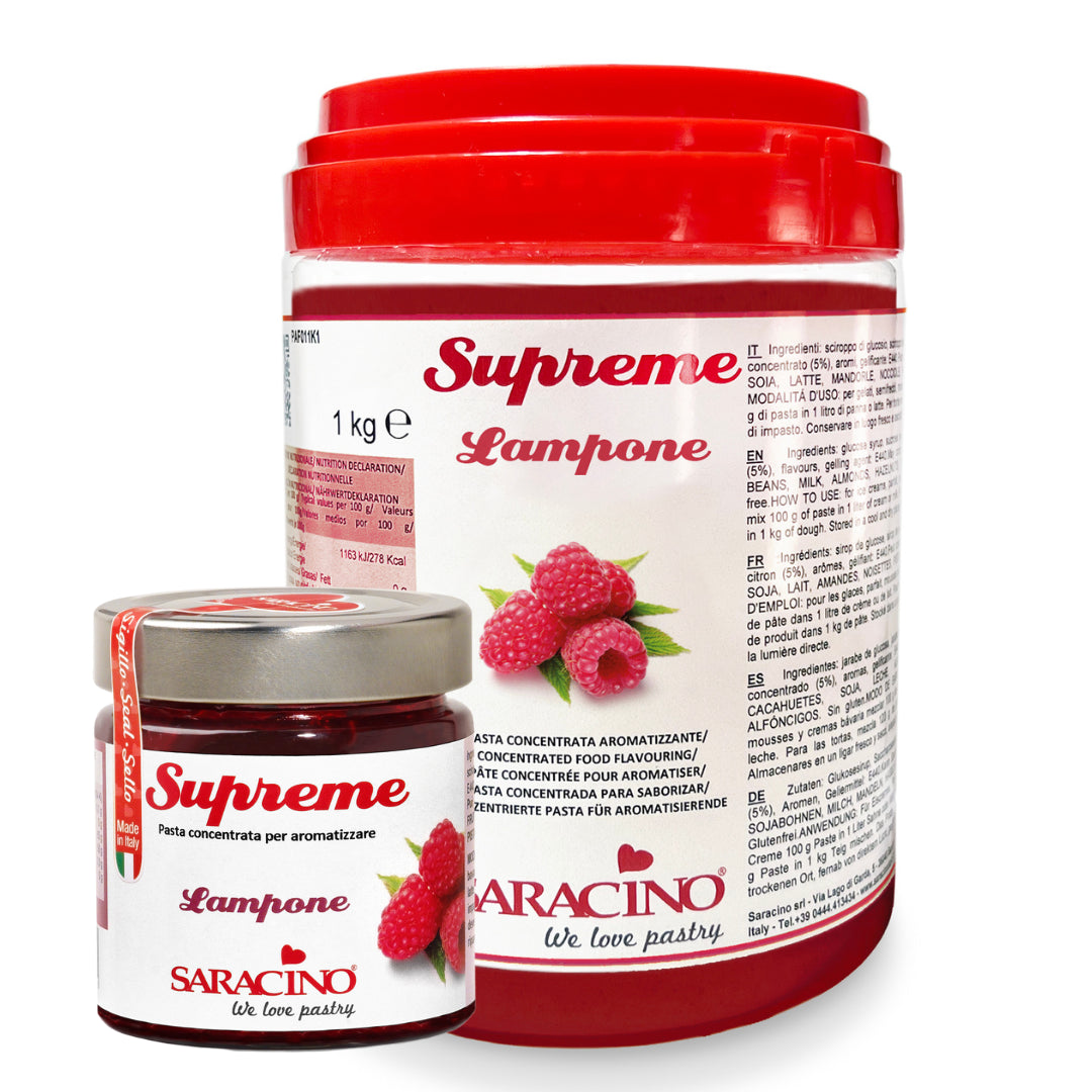 Saracino Raspberry Food Flavor Paste - 200g & 1kg Tub