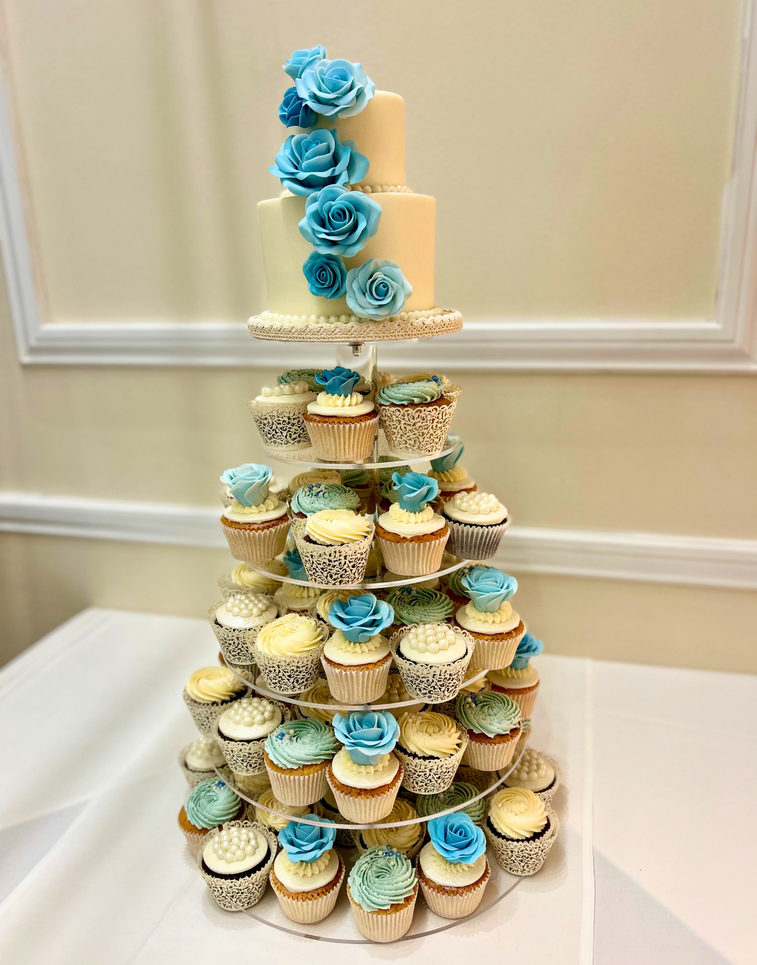 Ultra Adjustable 8 Tier Acrylic Cupcake Display Stand - Prop Options