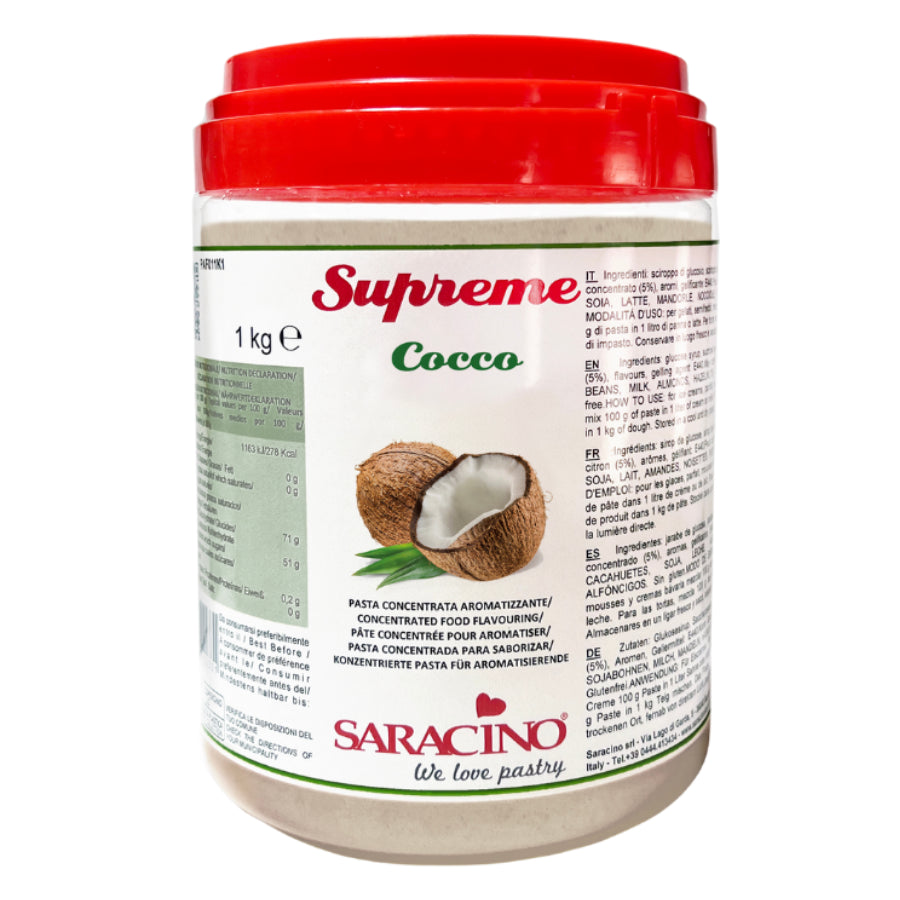 Saracino Coconut Food Flavour Paste - 200g & 1kg Options