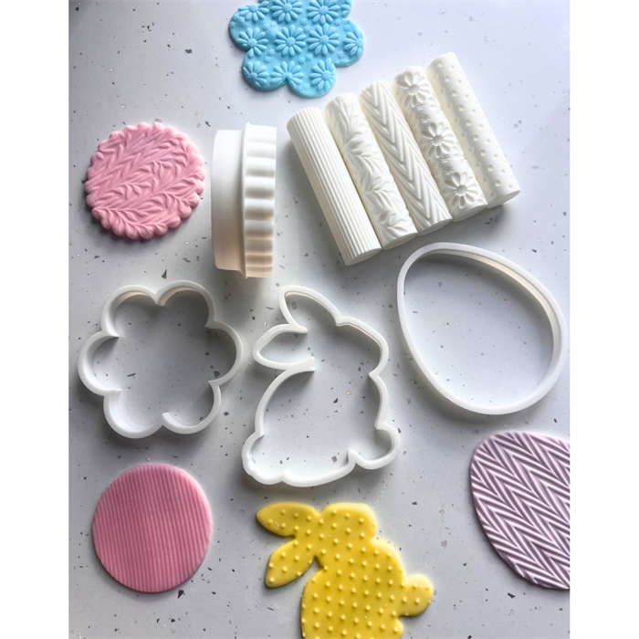 Spring Cutter & Pattern Rolling Pin Bundle - Prop Options