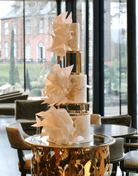 PropBundles - Set of Two - 6" & 10" Round Metallic Cake Separators and Stands - Prop Options