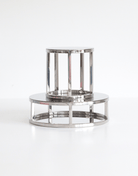 PropBundles - Set of Two - 6" & 10" Round Metallic Cake Separators and Stands - Prop Options