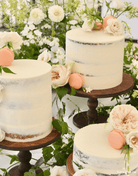 PropBundles - Trio of Original Scandinavian Birch Pedestal Cake Stands - Same Diameters - Prop Options