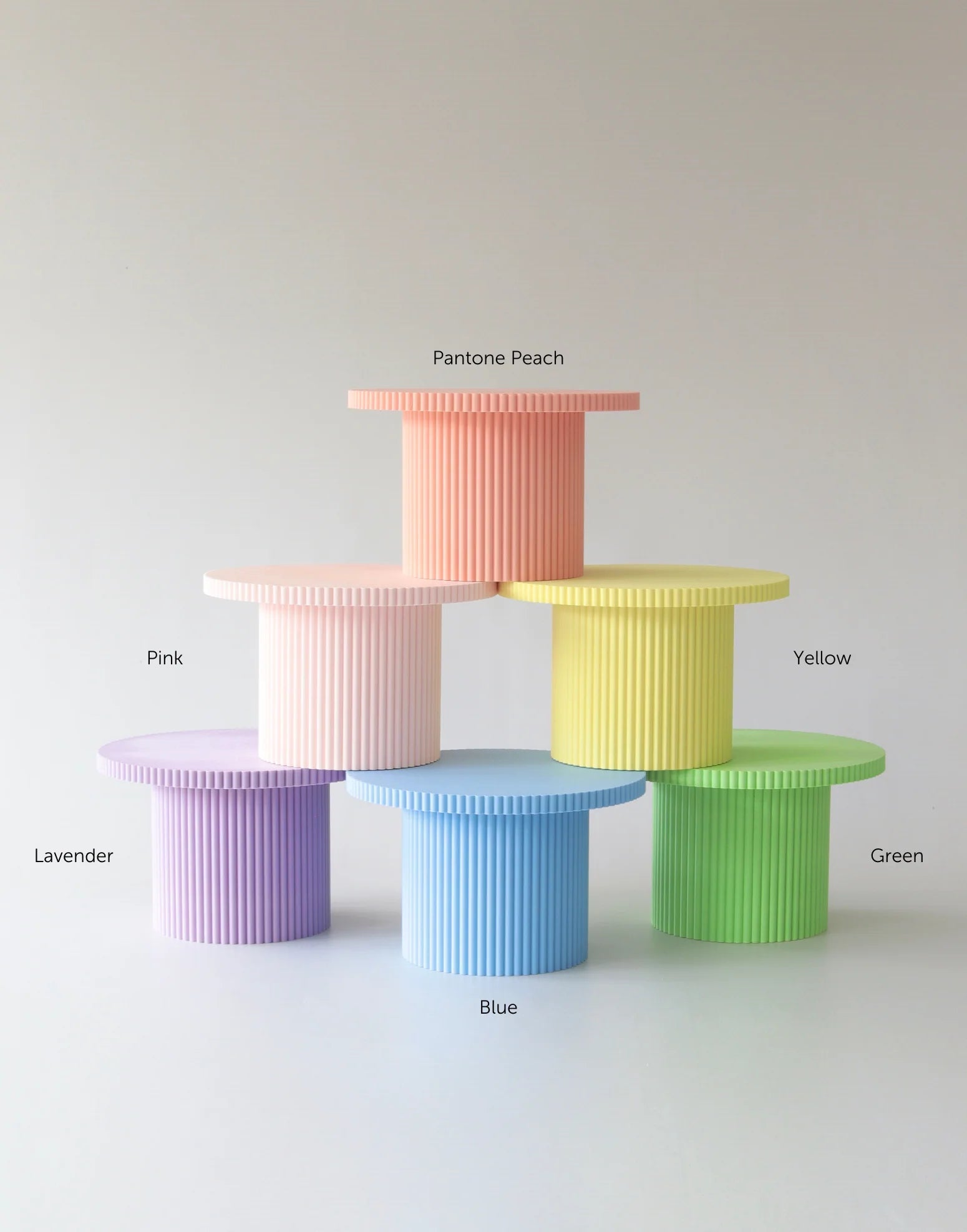 Round 30mm Reeded Cake Spacer - Prop Options