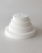 Round 30mm Reeded Cake Spacer - Prop Options