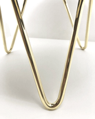 Signature Gold hairpin leg solid wood cake stand - 12" - 16" - Prop Options